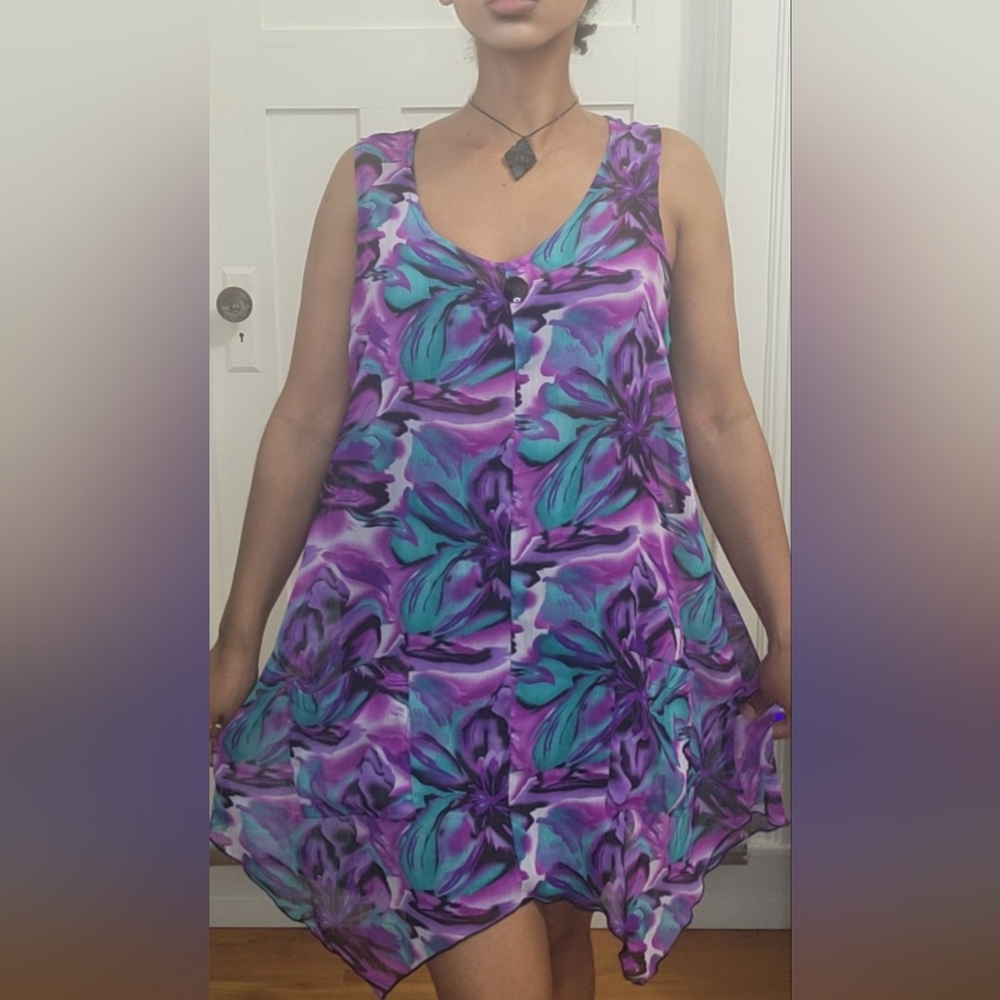 Clientele beautiful floral see through summer/beach dress